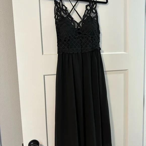Black Dress. Same Style As The Popular Bralette But In A Dress.So Cute/Worn Once | Color: Black | Size: L | Summerisme's Closet
